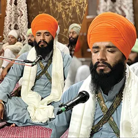 Kirtan being performed at a samagam